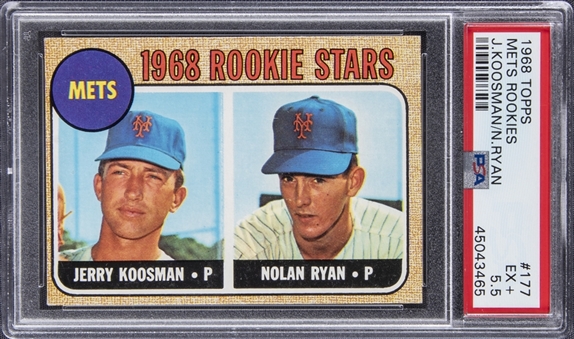 1968 Topps #177 Nolan Ryan Rookie Card - PSA EX+ 5.5